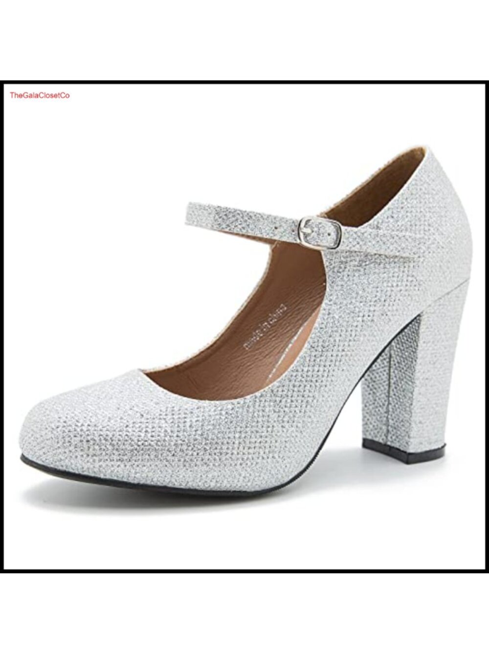 Mary Jane Pumps Closed Round Toe Block Heel Ankle Strap Buckle Office Wedding